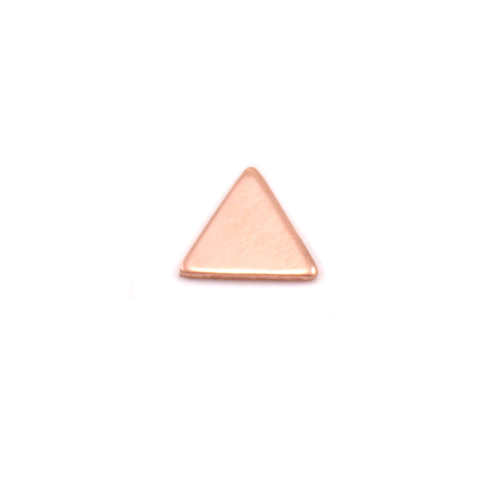 Charms & Solderable Accents Copper Mini Triangle Solderable Accent, 5.4mm (.21") x 4.8mm (.18"), 24 Gauge - Pack of 5